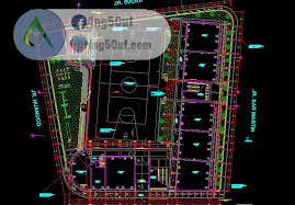 مخطط مؤسسة تعليمية ابتدائية اوتوكاد Dwg