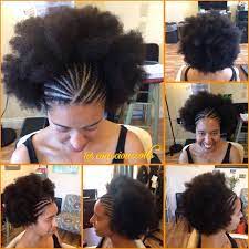 Before And After Hairstyle Makeovers Half Cornrows Cornrow Hairstyles Afro Hairstyles