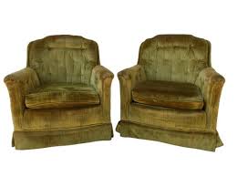 Arizona leather has a complete line of leather accent chairs, stationary chairs, and leather recliners at our locations in arizona, california and oklahoma. Vintage Lane Club Chairs Gold Mustard Yellow Velour Velvet Etsy