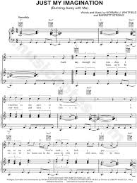 The Temptations Just My Imagination Running Away With Me The Temptations Just My Imagination Sheet Music In C Major Transposable Download Print Sheet Music Run Away With Me Just Me