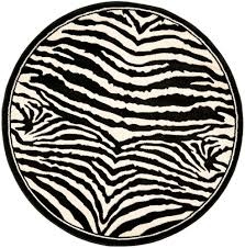 Oval Rug Clipart Black And White Lyndhurst Bruce White Black 8 Ft X 8 Ft Indoor Round Area Rug Black Area Rugs Black White Rug Zebra Rug