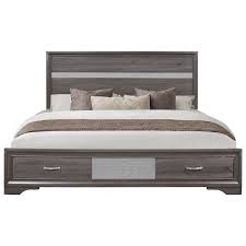 Check out our king storage bed selection for the very best in unique or custom, handmade pieces from our beds & headboards shops. Global Furniture Seville Contemporary Queen Bed With Footboard Storage Value City Furniture Platform Beds Low Profile Beds