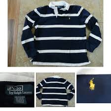 Black And White Striped Long Sleeve Polo Vtg Polo Ralph Lauren Long Sleeve Striped Rugby Shirt Navy White Gold Pony Sz L Ralph Lauren Long Sleeve Rugby Shirt Polo Ralph Lauren