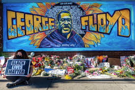 Flowers adorn a mural of george floyd painted on the side of scott food mart in the third ward a freshly painted mural of the late george floyd by the artist akse became a makeshift memorial for. George Floyd S Mother Was Not There But He Used Her As A Sacred Invocation