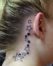 In rare cases, the sound of the vibrating needle can damage your hearing. 58 Star Tattoos Behind The Ear