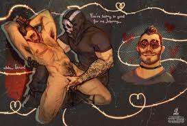 Rule 34 Dev - 1cuntboy 2boys abs artist_request beard bite_mark bottomless  buff call_of_duty collar cuntboy dialogue duo duo_focus english_text  faceless_character faceless_male gay gay_sex ghost_(modern_warfare_2)  greyscale happy_trail hi_res intersex ...