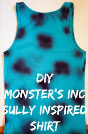 Elisabeth easy diy mike and sulley costumes; Diy Monsters Inc Sully Shirt Midgetmomma