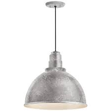 Deep Reflector 12 W Galvanized Outdoor Hanging Light 10n82 Lamps Plus