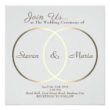 Big Giant Crossed Golden Rings Invitation Zazzle Com In 2020 Big Wedding Rings Golden Ring Engagement Cards