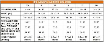 nike size chart women bedowntowndaytona com