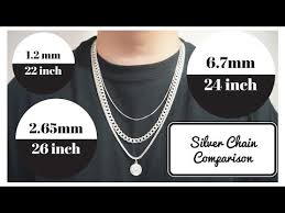 Silver Chains Length And Width Comparison Youtube