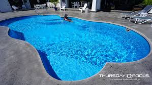 Sun Day Fiberglass Pool By Thursday Pools In 2020 Pool Fiberglass Pools In Ground Pools