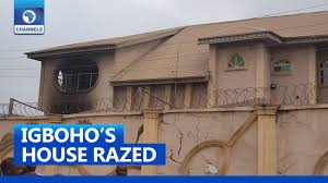While sunday igboho was said to have escaped during the gun battle that lasted for an hour, the dss advised him to surrender himself to any . Video Hoodlums Set Fire On Sunday Igboho S House Youtube