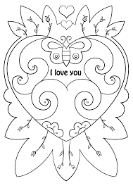 Valentines day coloring pages symbols include hearts pages, doves, card coloring pages and the figure of the winged cupid coloring pages. Printable Valentines Day Cards Best Coloring Pages For Kids