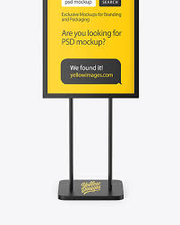 Download Advertising Board Mockup In Outdoor Advertising Mockups On Yellow Images Object Mockups PSD Mockup Templates