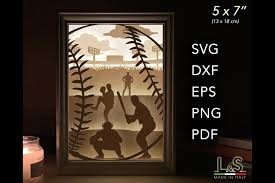 Download Layered Baseball Svg File For Shadow Box Light Box Template 1290878 Paper Cutting Design Bundles