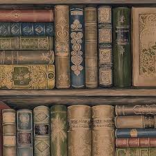 Wallpaper Designer Library Book Bookshelves Book Wallpaper Vintage Book Decor Book Decor