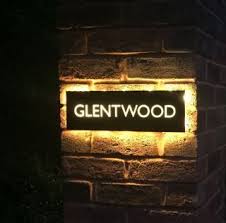 Back Lit House Name In Stainless Steel House Names House Name Plaques House Name Signs