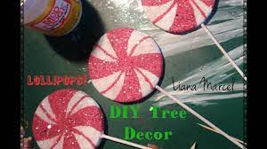 The most common christmas candy decorations material is paper. Christmas Diy Lollipop Candy Tree Ornaments Youtube
