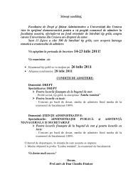 5500 Subiecte Pentru Admiterea La Facultatea De Drept Si Stiinte Administrative 2010