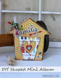 How To Make A Mini Shaped Album Mini Albums Diy Mini Album Mini Scrapbook Albums