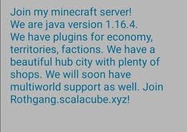 Economy minecraft servers · freeroam redux 1.17. Join My Minecraft Server We Are Java Version 1 16 4 We Have Plugins For Economy Territories