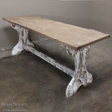 Antique Rustic Painted Country French Trestle Table Sofa Table Trestle Table Rustic Sofa Tables Sofa Table