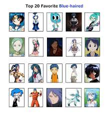 Check spelling or type a new query. First List Of My Favourite Blue Haired Characters By Ecwecwecw1 On Deviantart