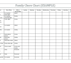 Daily Chore Chart Template Kozen Jasonkellyphoto Co