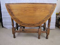 Oak Gate Leg Drop Leaf Table With Carved Border Edwardian Antique Table Drop Leaf Table Oak