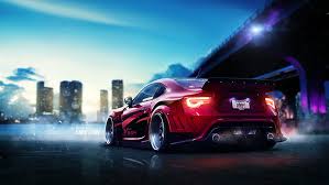 Cities and stars during the night are just beautiful. Subaru Brz Toyobaru Japanese Cars Night City Bokeh Lens Flare Digital Art Hd Wallpaper Wallpaperbetter
