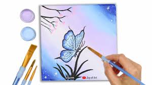 How To Paint Butterfly Easy Acrylic Painting For Beginners Joy Of Art Youtube And i just love the amazing veins and lines that are i don't think that's quite as exciting for kids as painting and revealing their symmetrical butterfly designs as they go, but it might be easier and a. how to paint butterfly easy acrylic painting for beginners joy of art