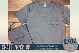 Medical Uniform Craft Mock Up Psd Jpeg 162090 Clothing Design Bundles Medical Uniforms Mockup Psd