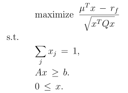 Using the matrix algebra formulas (see r code in powerpoint slides) we get Compute Tangency Portfolio With Asset Allocation Constraints Quantitative Finance Stack Exchange
