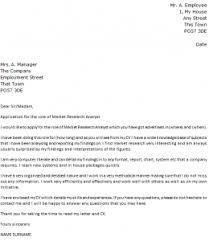 Market Research Analyst Cover Letter Cover Letters And Cv Examples