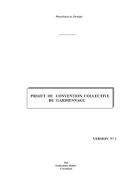 Information sur le droit conventionnel applicable en entreprise. Projet De Convention Collective Du Gardiennage