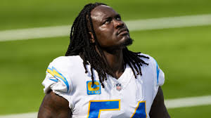 Jacksonville jaguars quarterback gardner minshew (15) gets off a pass under pressure from los angeles chargers defensive end melvin ingram (54) at sofi. Chargers De Melvin Ingram Knee Placed On Ir Eligible To Return In Week 6