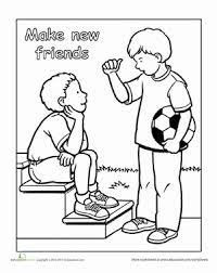 You can use pens, pencils, markers, paint, and crayons. Making New Friends Worksheet Education Com Make New Friends New Friends Life Learning