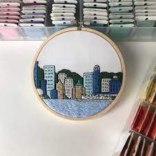 © 2021 vancouver custom embroidery. Hoop Art Vancouver Embroidery Hoop Hand Embroidery Embroidery Hoop Art Wall Decor Housewarming Gift By Faimyc Hand Embroidery Art Embroidery Art Hoop Art