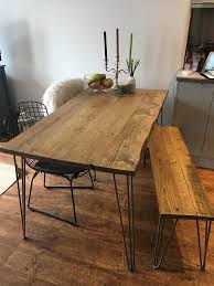 5 out of 5 stars. Reclaimed Dining Table With Black Hairpins Choice Of Sizes Colours Reclaimed Dining Table Hairpin Dining Table Dining Table Rustic