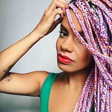 Black And Rainbow Box Braids Multicolored Rainbow Box Braids Will Be Impressed With Braids Impressed Multicolored Rainbow Jumbo Braiding Hair Hair Styles Braided Hairstyles