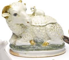 An Alcora Faience Small Sheep Tureen And Cover Circa 1798 1815 Lot Tureen Porcelain Animal Ceramic Art