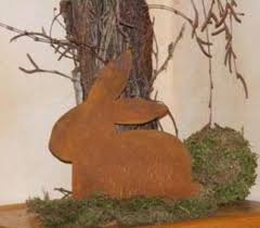 Hase heini frisst drei karotten. Edelrost Metall Hase Sitzend Osterdekoration Fur Haus Und Garten Rostige Blechfiguren In Rost Look Rost Deko Edelrost Deko