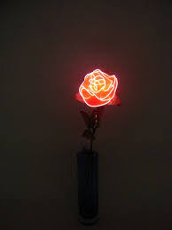 Neon Rose Prop Rental From Light Store Maybe Against A Back Wall Neon Art Neon Neon Glow