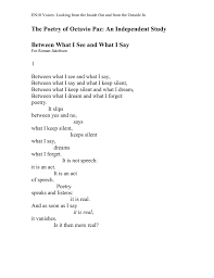 Enotes plot in 1984, new directions published octavio paz's selected poems, a generous gathering that. The Poetry Of Octavio Paz An Independent Study Between What I