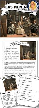 Las Meninas Reading Packet This Is A Great Introduction Art For A Novice High Class This Packet Conta Spanish Reading Comprehension Worksheets Spanish Posters