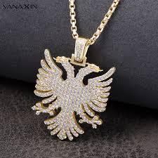 #albanian #albanian eagle #phaze #shqiptar #shqipe. Vanaxin Iced Out Albanian Eagle Pendant Necklace Kosovo Double Eaded Eagle Cz Zircon Folk National Style Jewelry Gift F Pendant Pave Pendanteagles Gifts Aliexpress