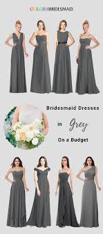 Chiffon Long Bridesmaid Dress In Grey Color With Stunning Styles For You Long Bridesmaid Dresses Bridesmaid Dresses Cheap Bridesmaid Dresses