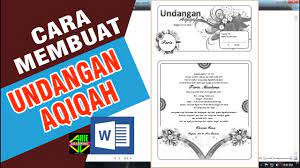 Jun 29, 2021 · diketahui, foto undangan pernikahan boy dan karen telah tersebar di akun gosip beberapa hari lalu. Cara Membuat Undangan Aqiqah Di Microsoft Word Youtube