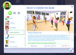 The spotlight calls, the cameras are focused, and you are. Fitness Instructor Career By Pinkysimsie Sims 4 Combine Your Passion For Fitness And Teaching Into A Career Starting Sims 4 Jobs Sims 4 Mods Sims 4 Gameplay